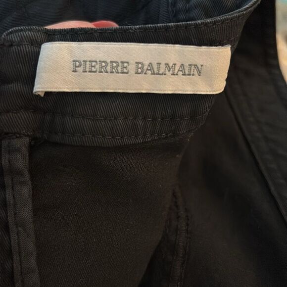 Pierre Balmain black denim buttoned mini dress, US4 - Picture 10 of 11